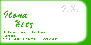 ilona witz business card